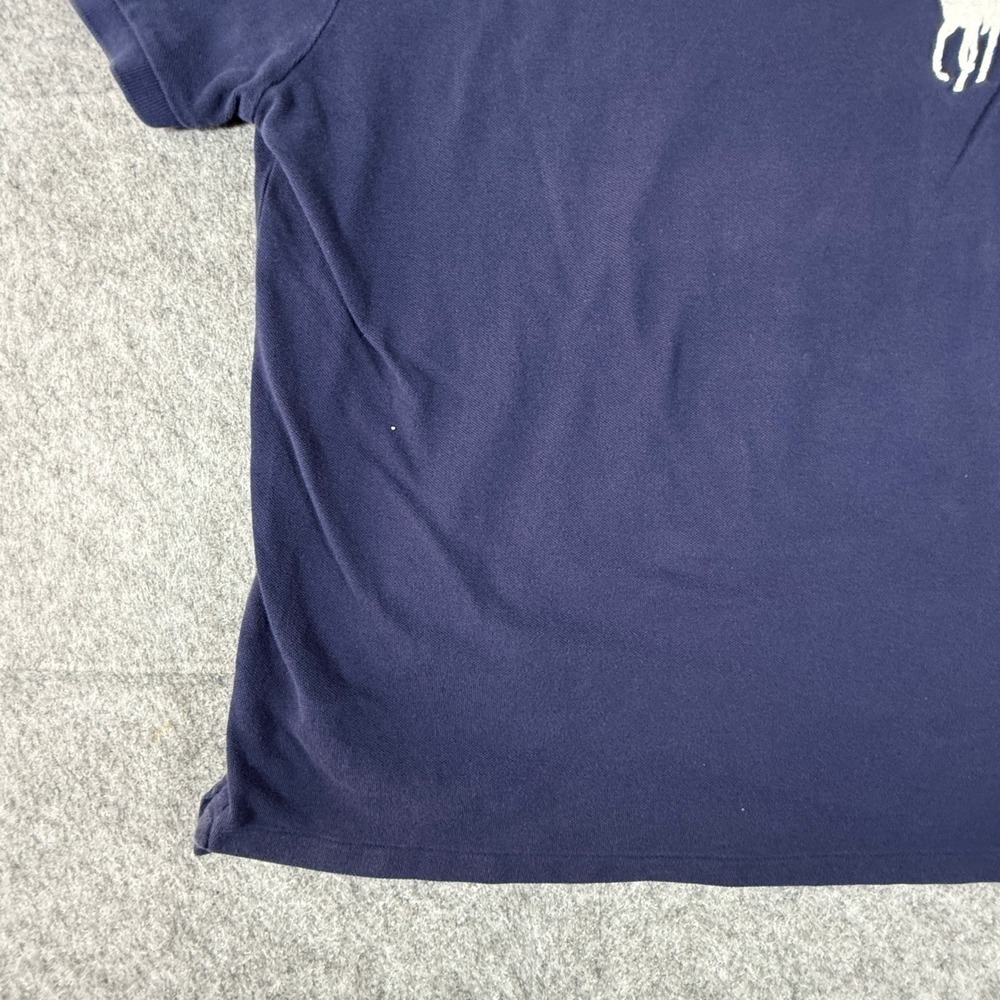 Polo Ralph Lauren Polo Shirt Mens XL Navy Blue Big Pony Custom Fit Short Sleeve - Picture 4 of 8